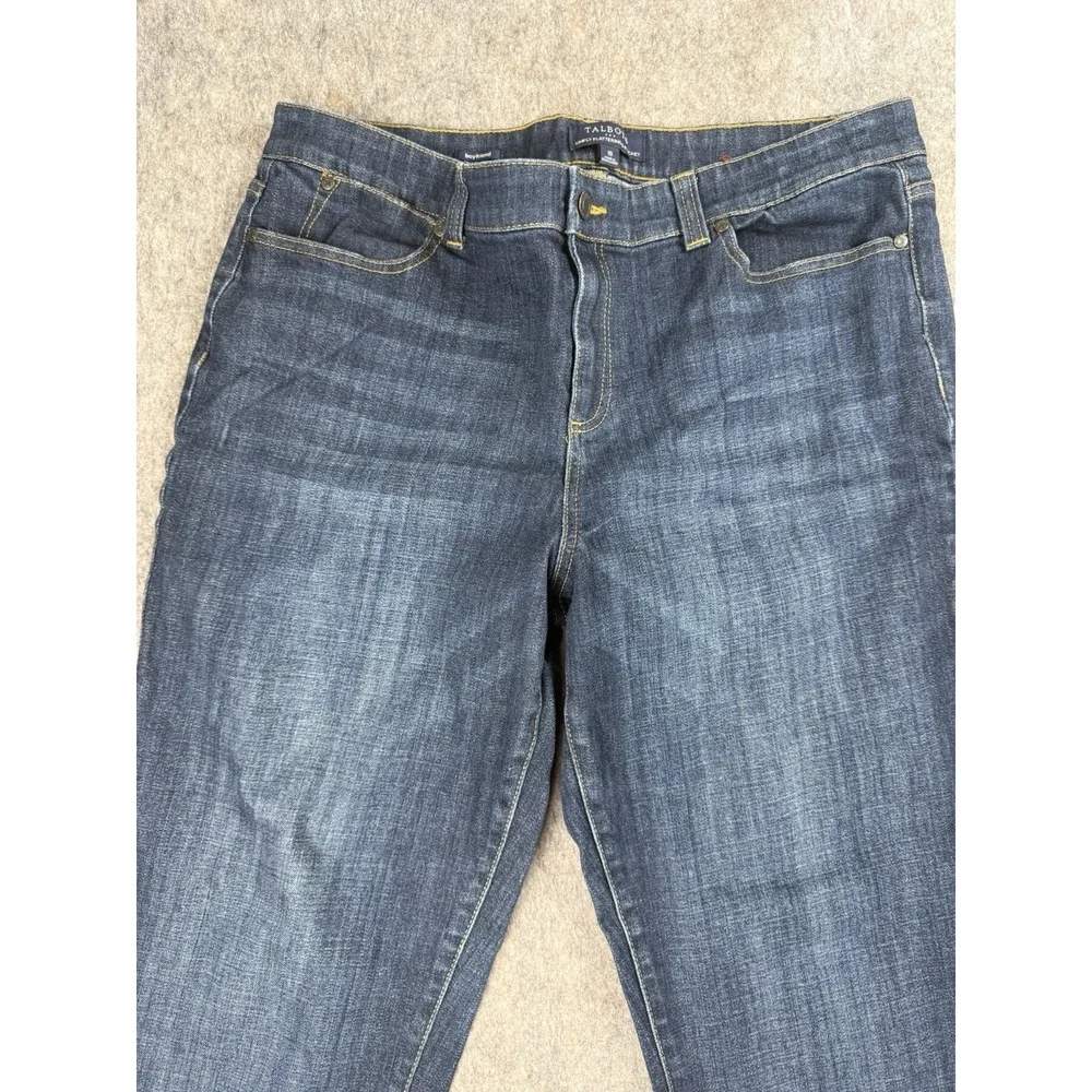 Talbots‎ Women 16 Simply Flattering 5-Pocket Jeans BOYFRIEND blue Medium Wash
